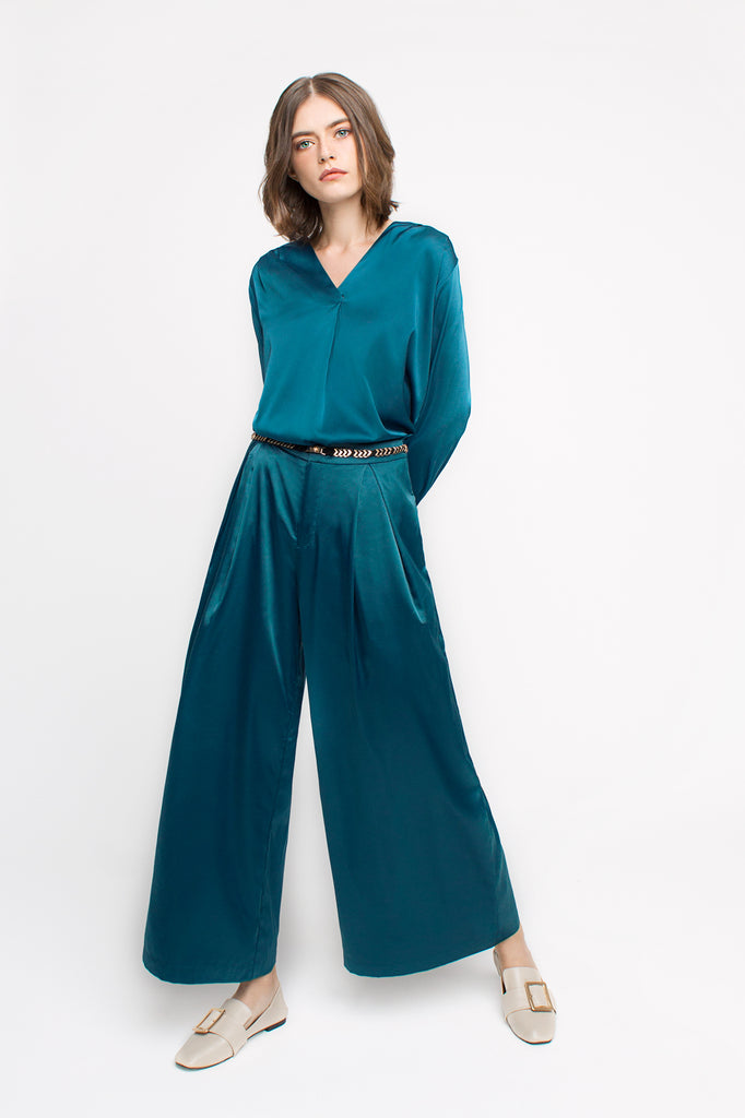 Satin Palazzo Pants