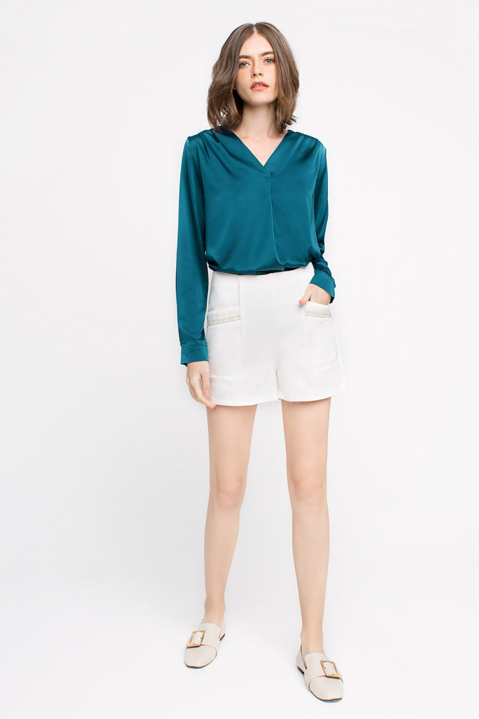 Embellished Panel Shorts