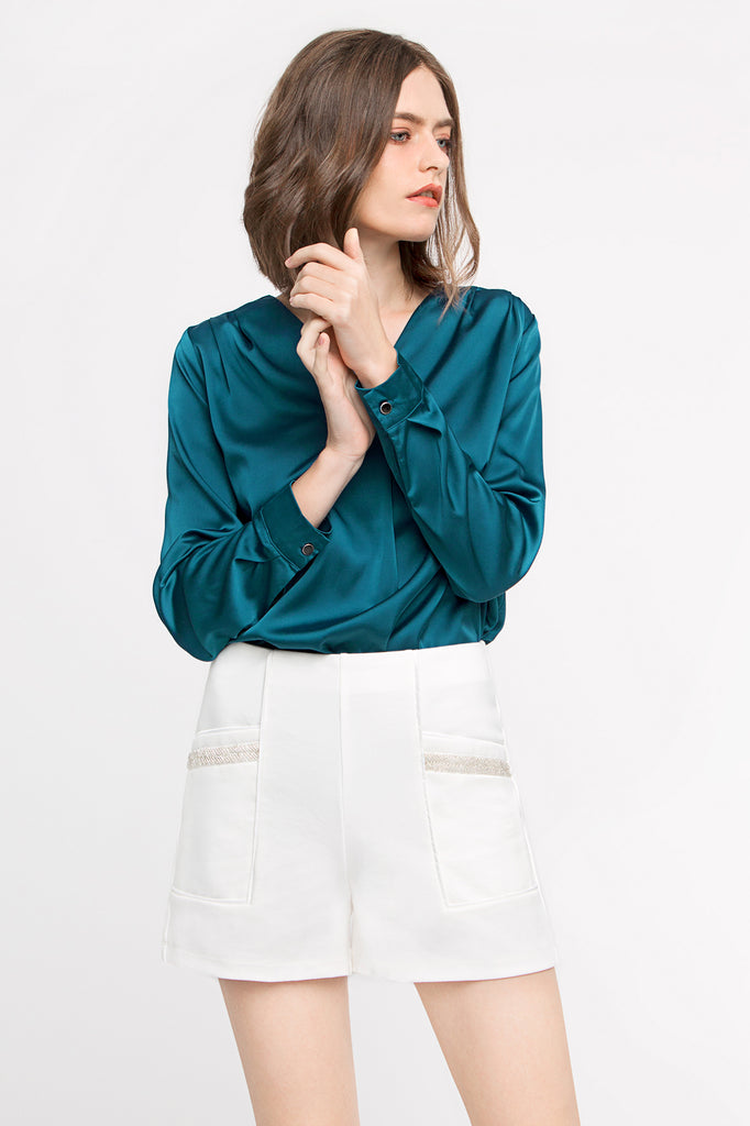 Embellished Panel Shorts