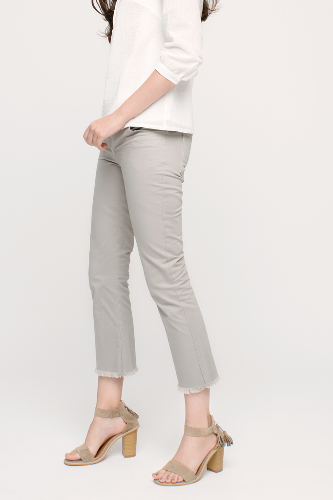 Raw Hem Flared Pants