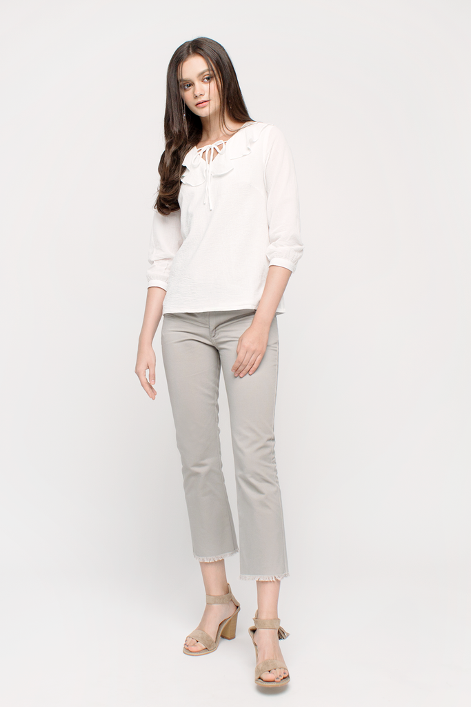 Crepe Ruffled Blouse