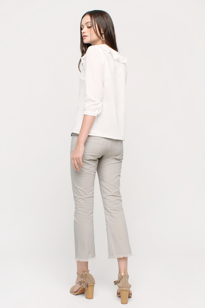 Crepe Ruffled Blouse