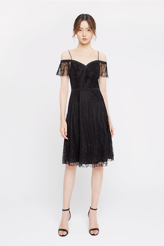 Lace Drop-shoulder Dress