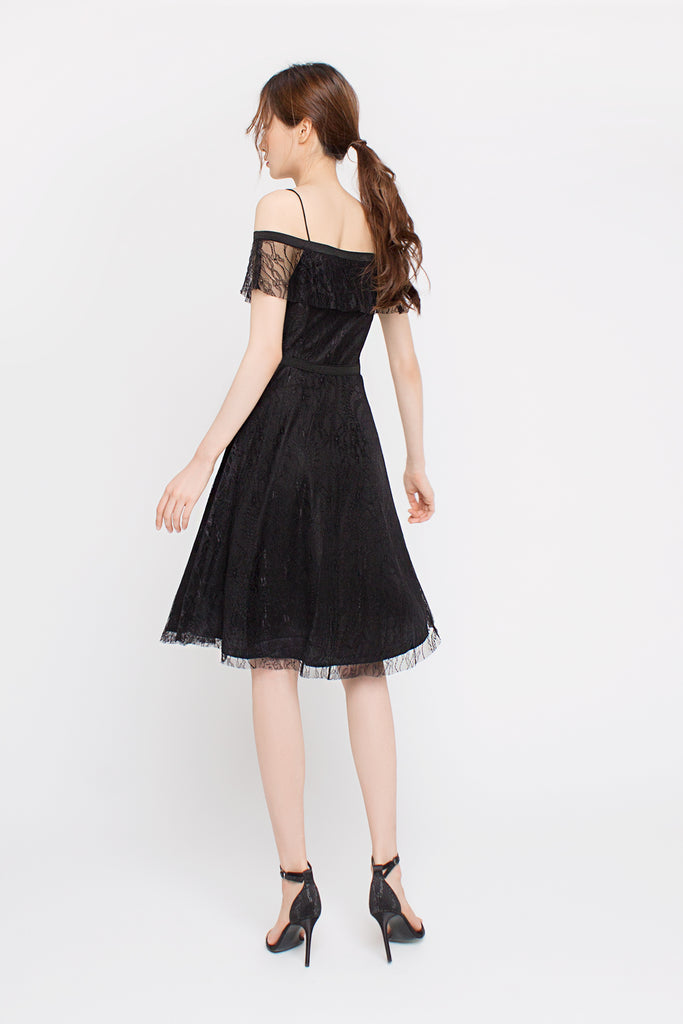 Lace Drop-shoulder Dress