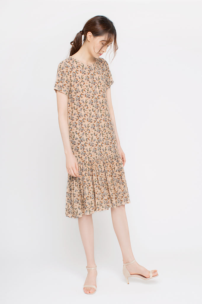 Floral Drop Hem Dress