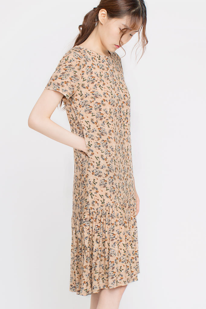 Floral Drop Hem Dress