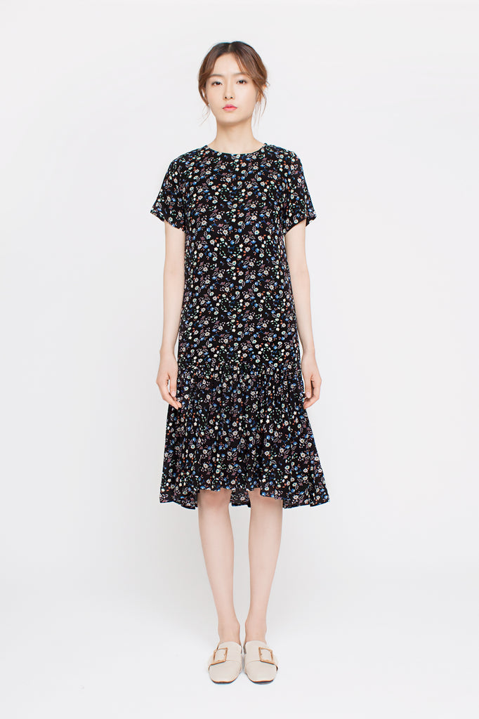 Floral Drop Hem Dress