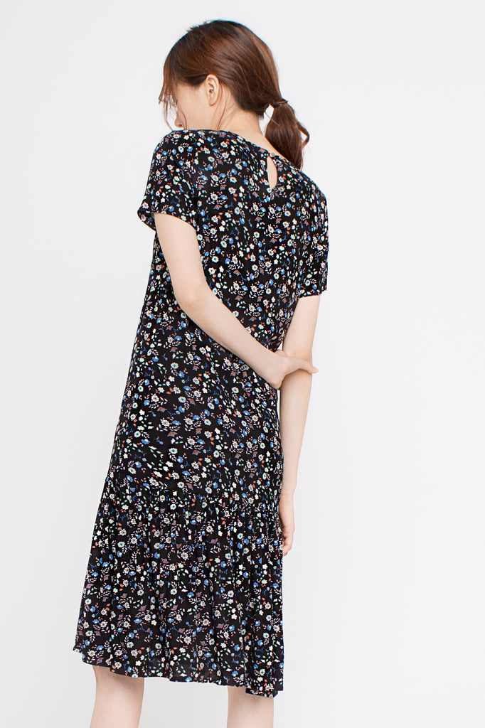 Floral Drop Hem Dress