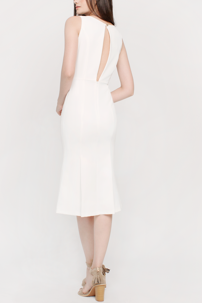 Slit Fluted Hem Dress