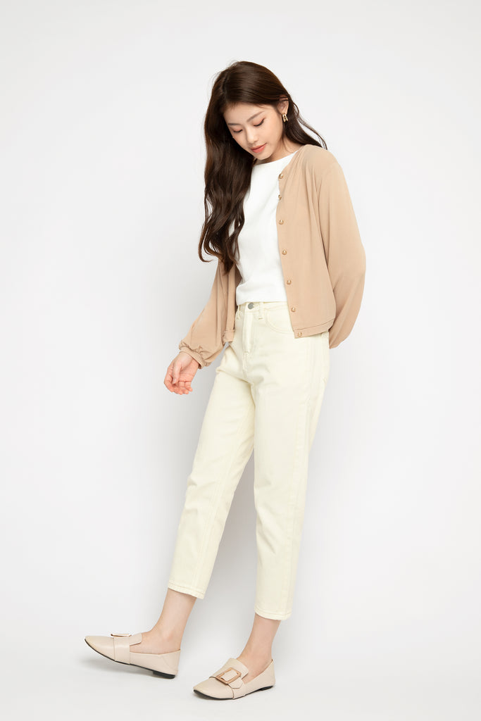 Puffed Sleeve Cardigan