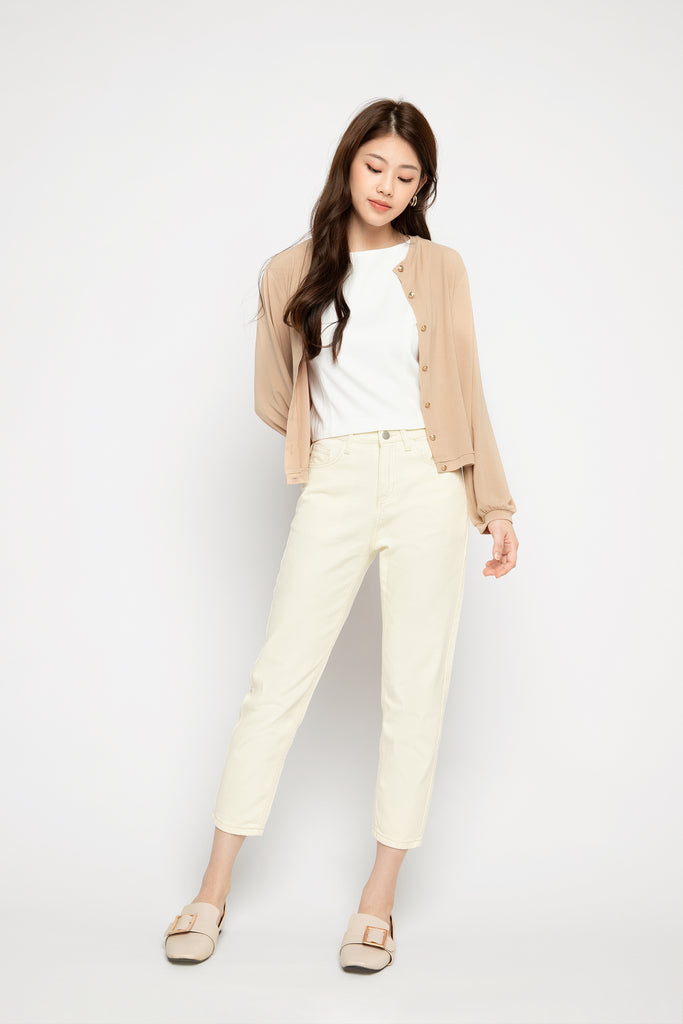 Puffed Sleeve Cardigan