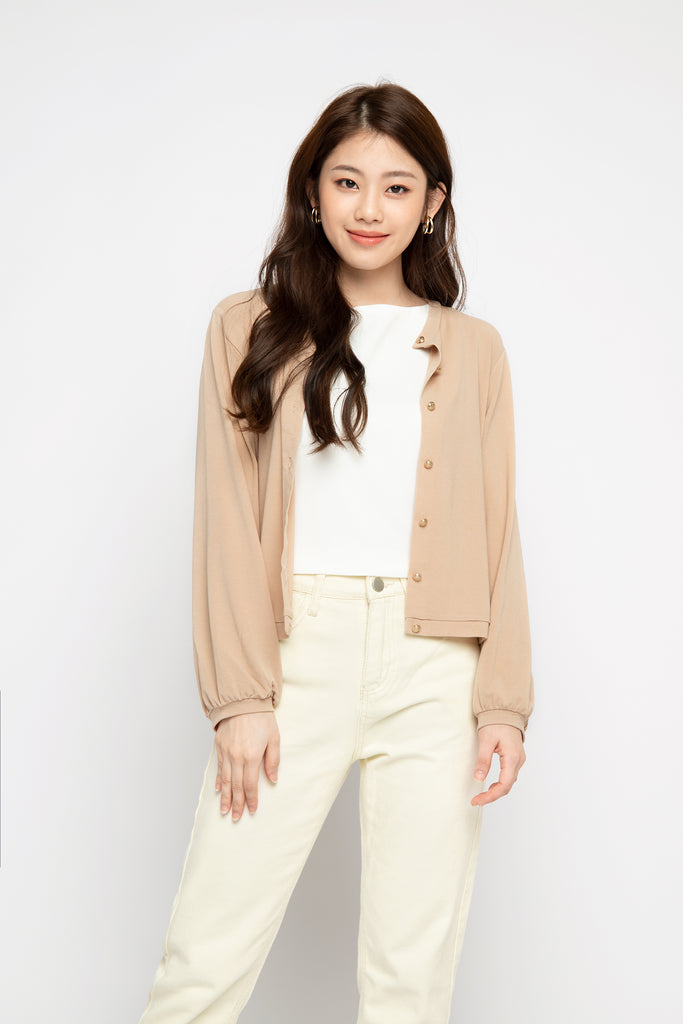 Puffed Sleeve Cardigan