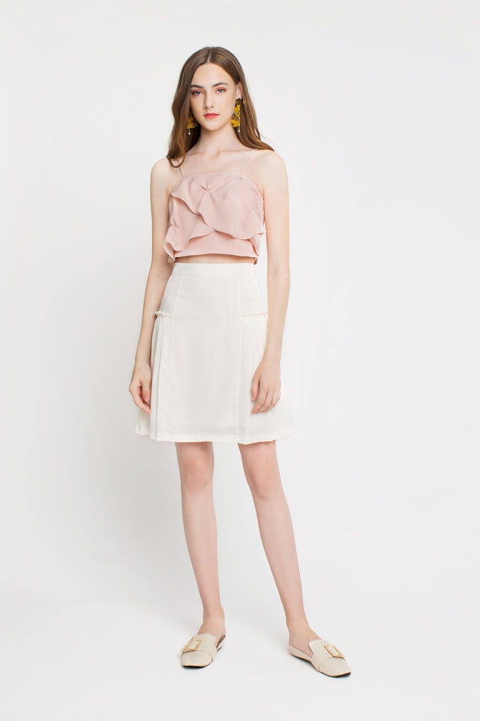 Darted Petal Crop Top