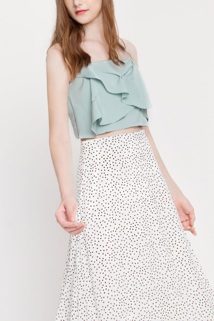 Darted Petal Crop Top