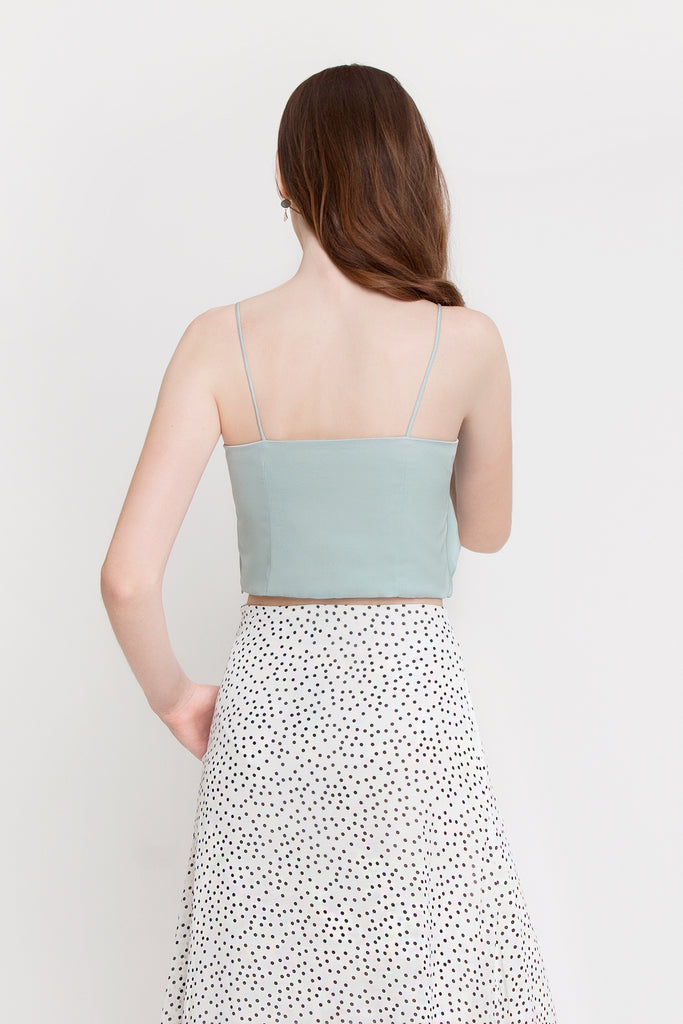 Darted Petal Crop Top