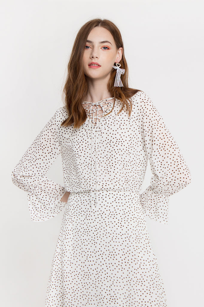 Polka Reversible Bell Blouse