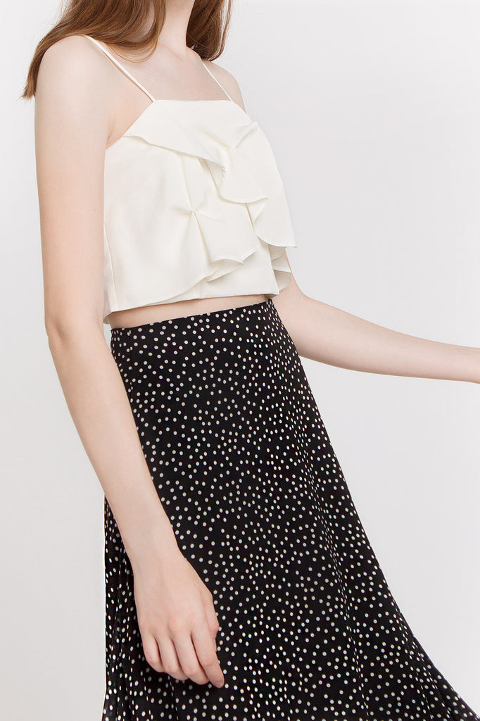 Darted Petal Crop Top