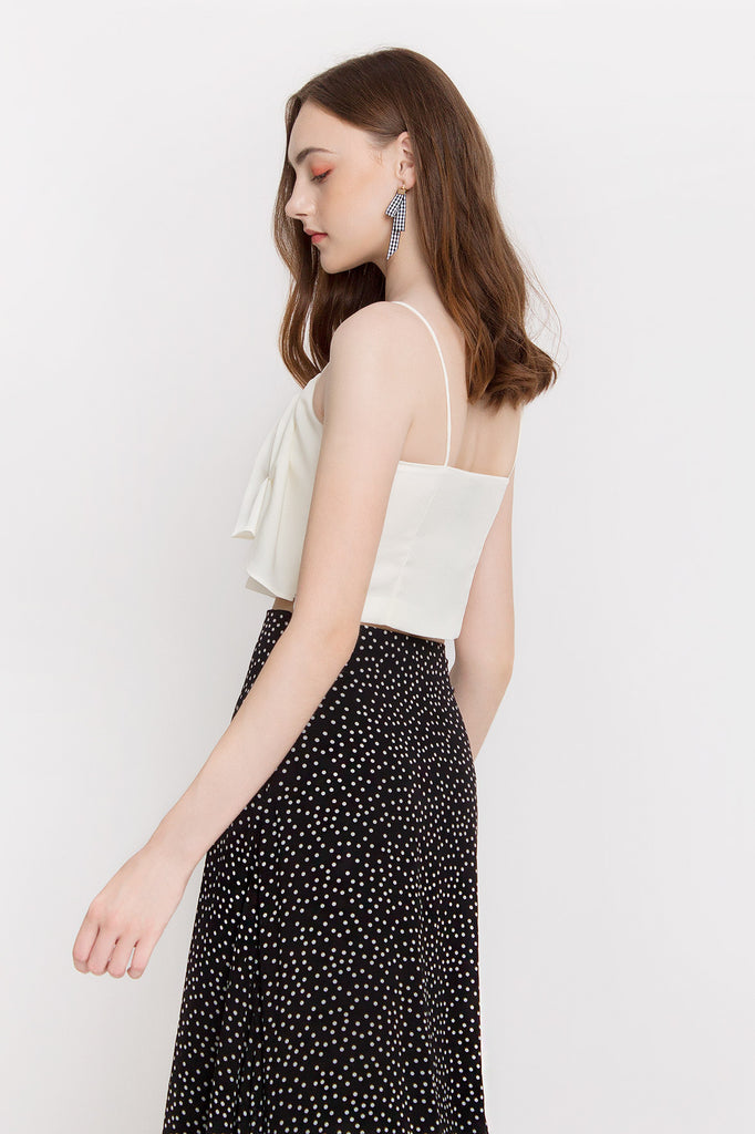 Darted Petal Crop Top