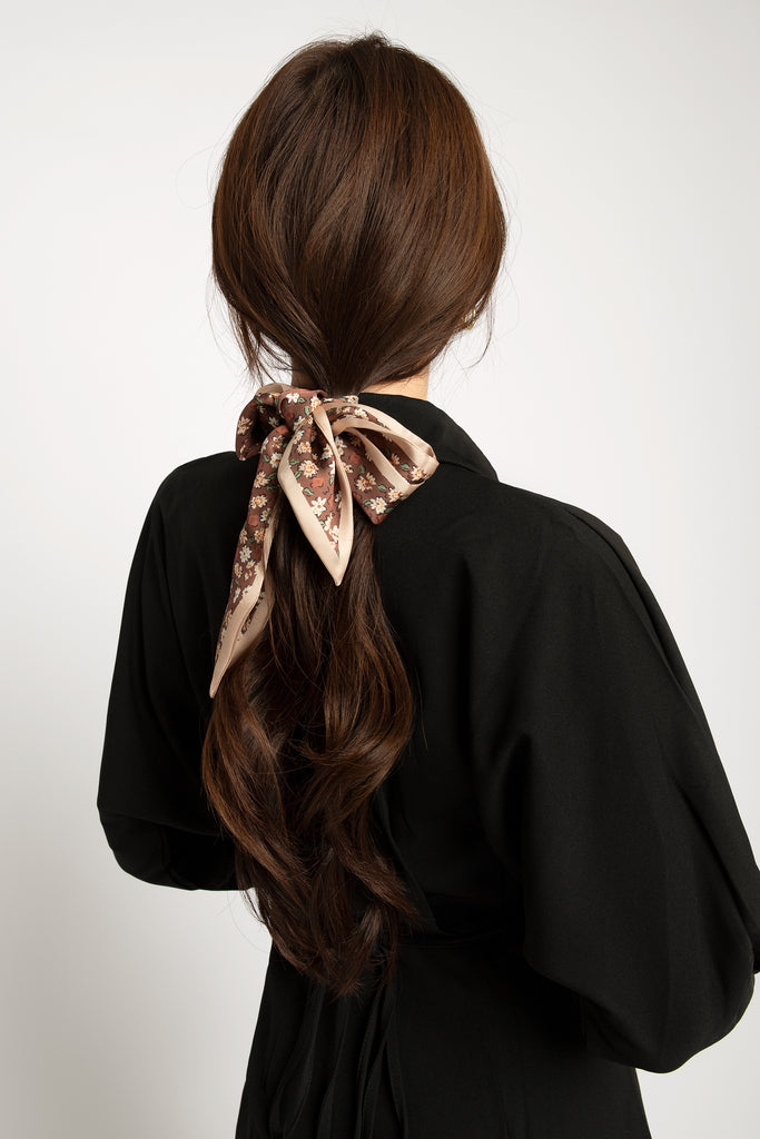*Backorder* Floral brown scarf