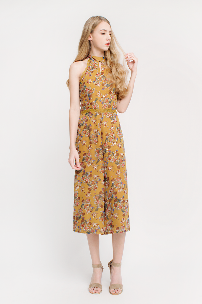 Floral Halter Jumpsuit