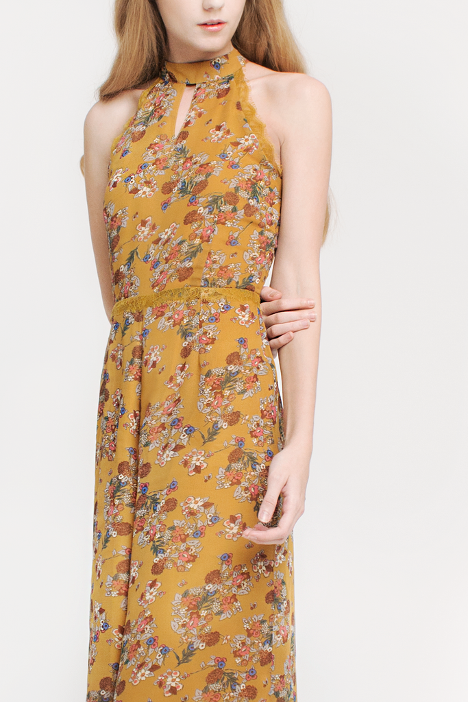 Floral Halter Jumpsuit