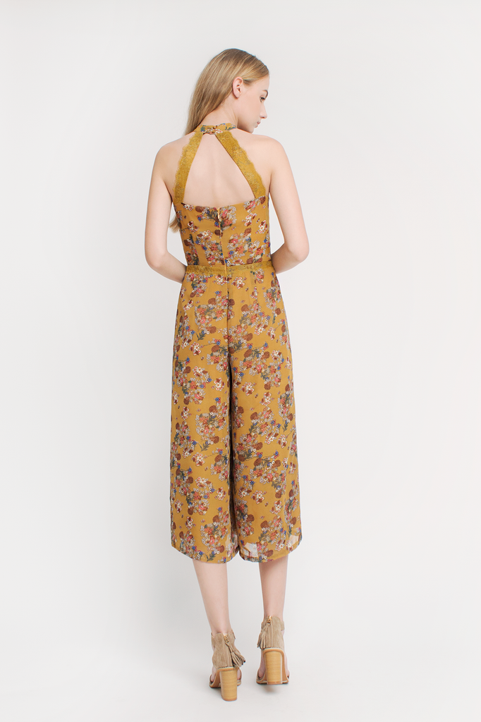 Floral Halter Jumpsuit