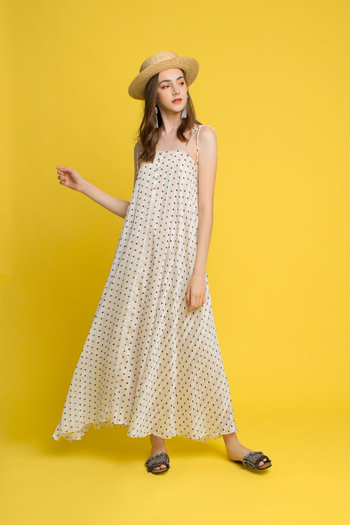 Polka Circle Maxi Dress