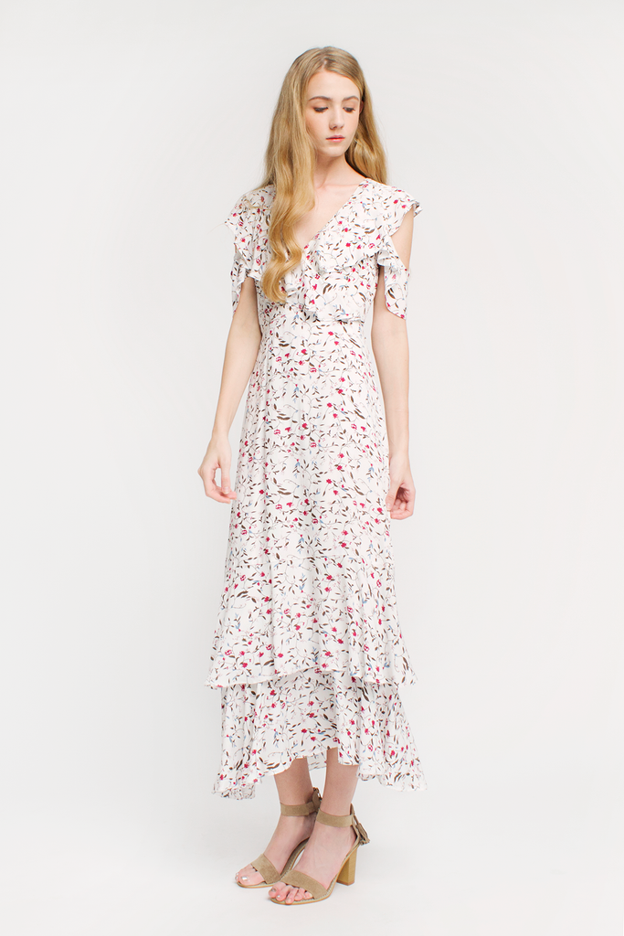 Floral Ruffled Maxi Dress