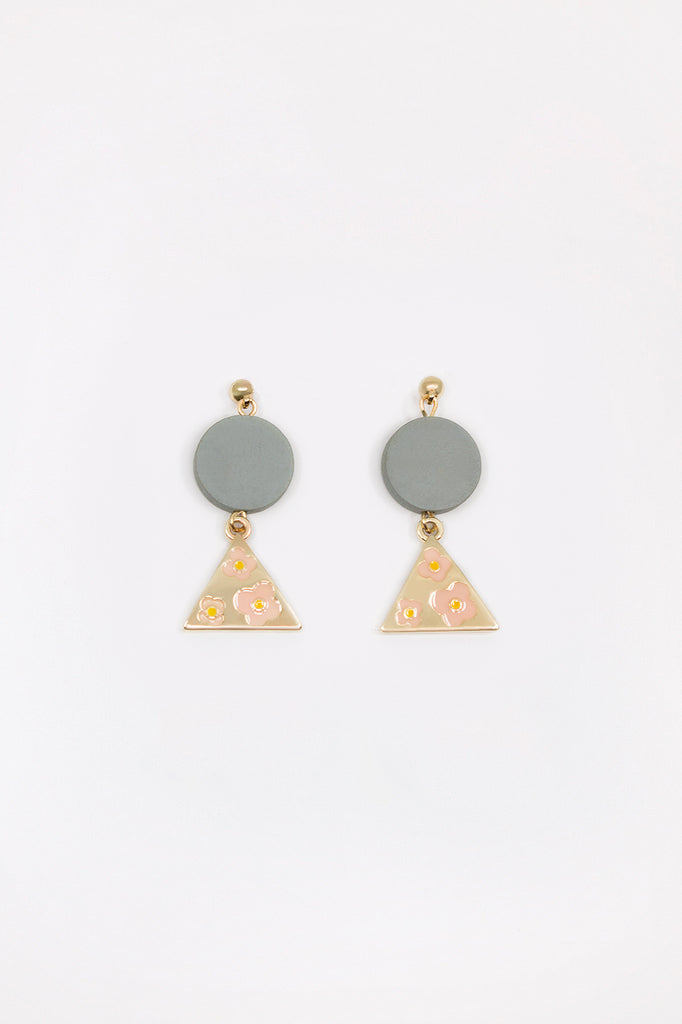 Geometric Floral Earrings