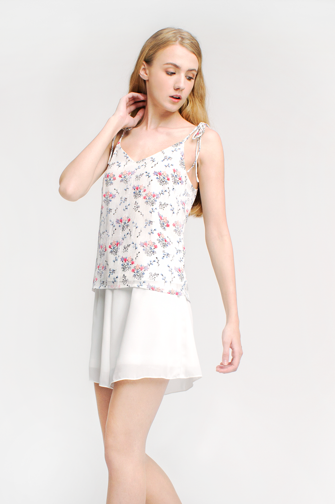 Floral Ribbon-tie Camisole
