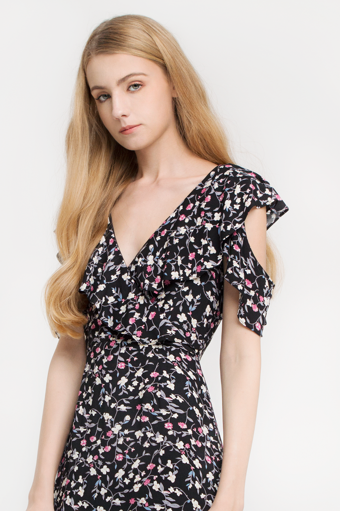 Floral Ruffled Maxi Dress