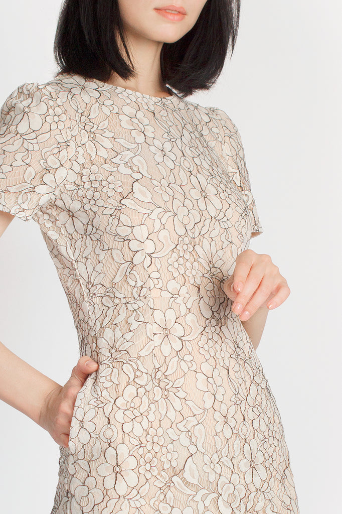 Lace Puff Sleeve Dress