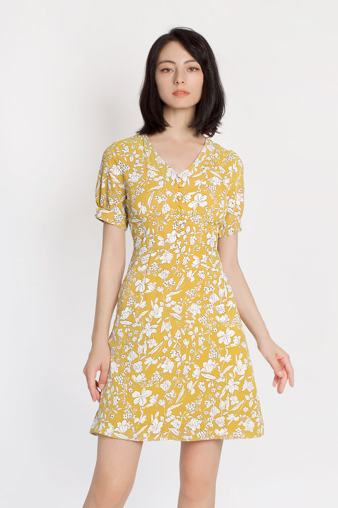 Floral Button-down Dress