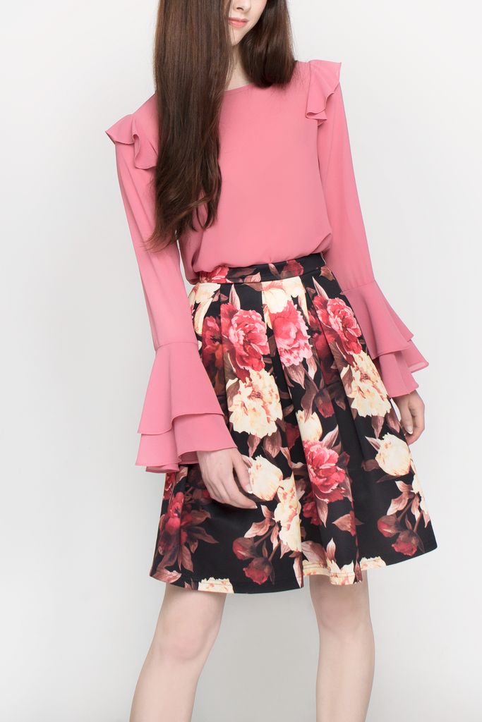 Ruffled Sleeves Blouse