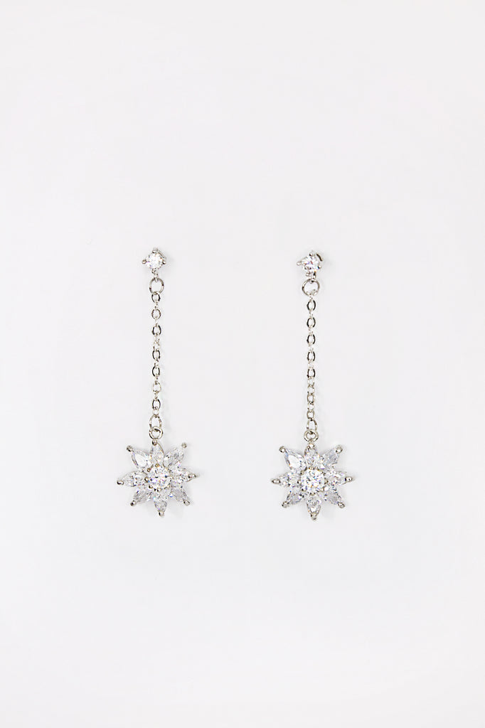 Rhinestone Lily Earrings