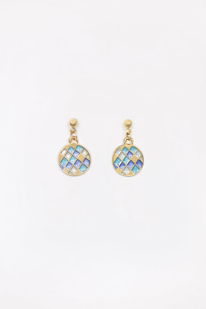 Mosaic Round Earrings