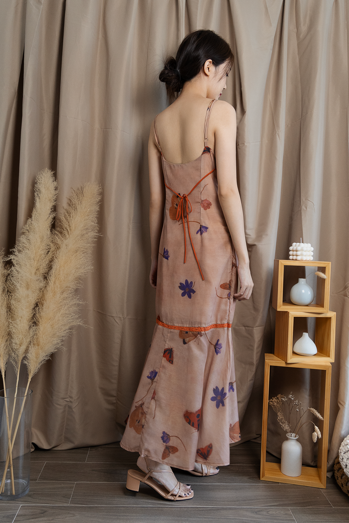 Butterfly Floral Maxi Dress
