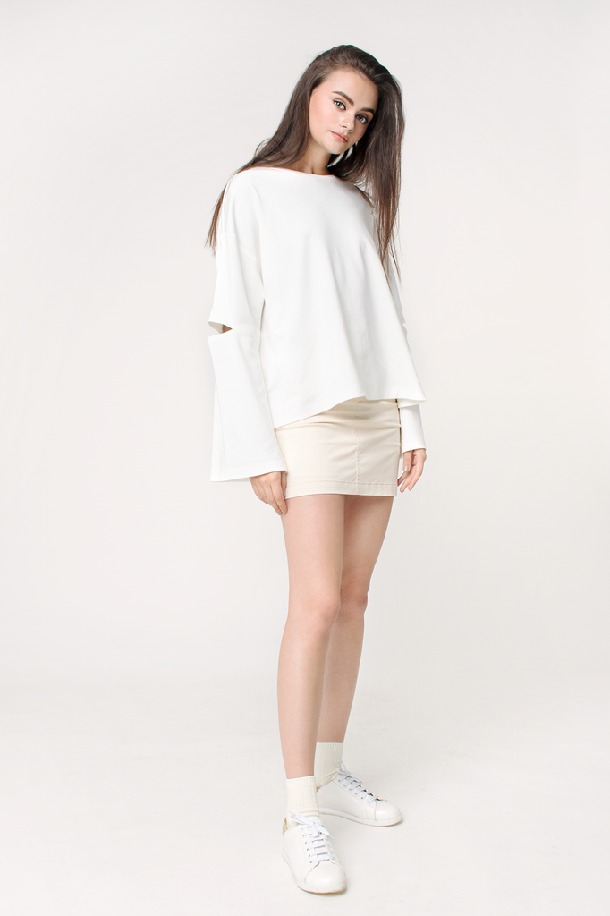 Slit Sleeves Sweatshirt