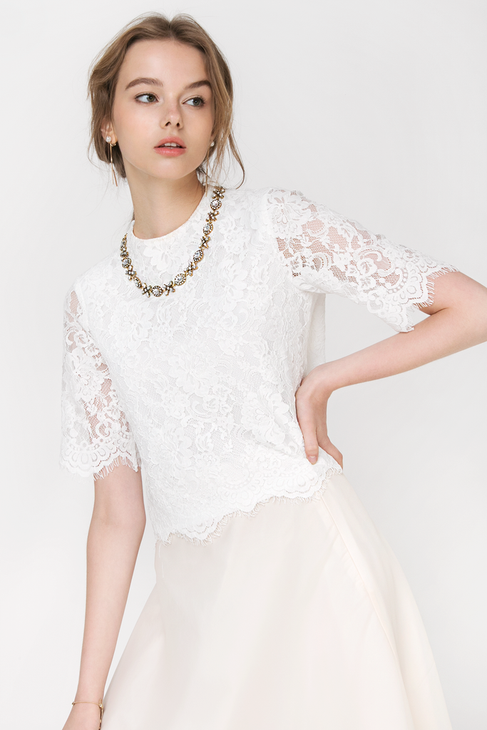 Scallop Lace Top