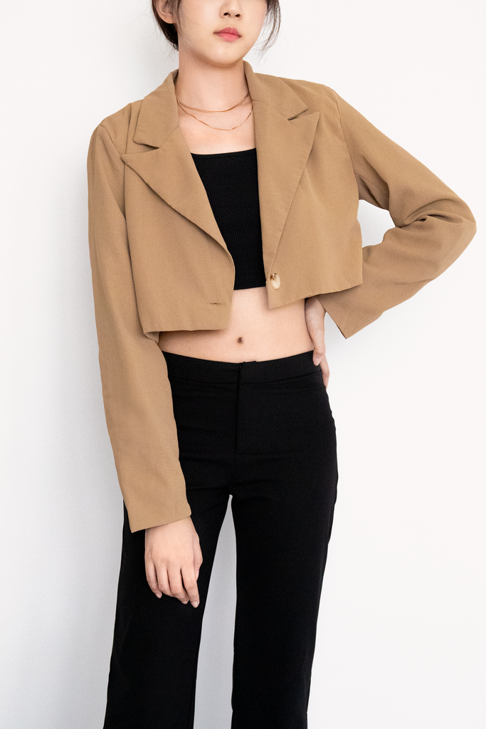 Cropped Boxy Blazer