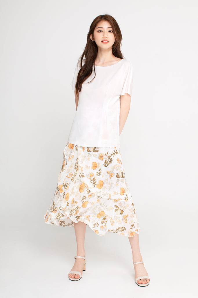 Darted Crepe Tee