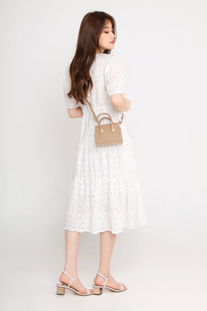 *Backorder* Eyelet Tiered Midi Dress