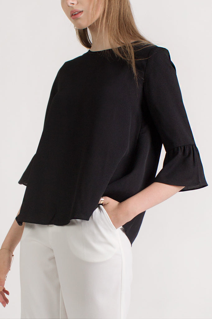 Bell sleeves blouse