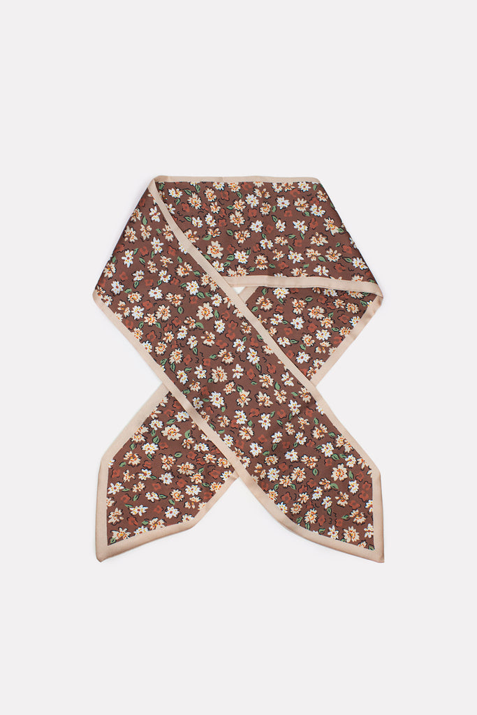 *Backorder* Floral brown scarf