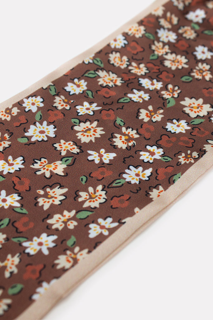 *Backorder* Floral brown scarf