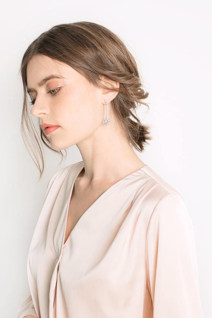 Rhinestone Lily Earrings