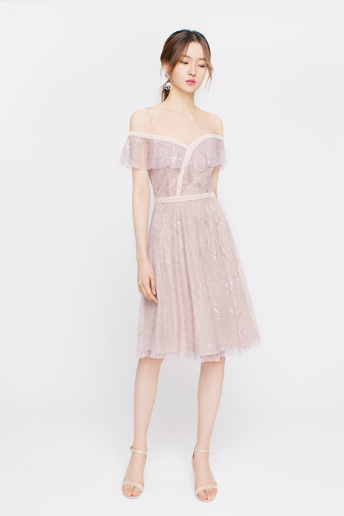 Lace Drop-shoulder Dress