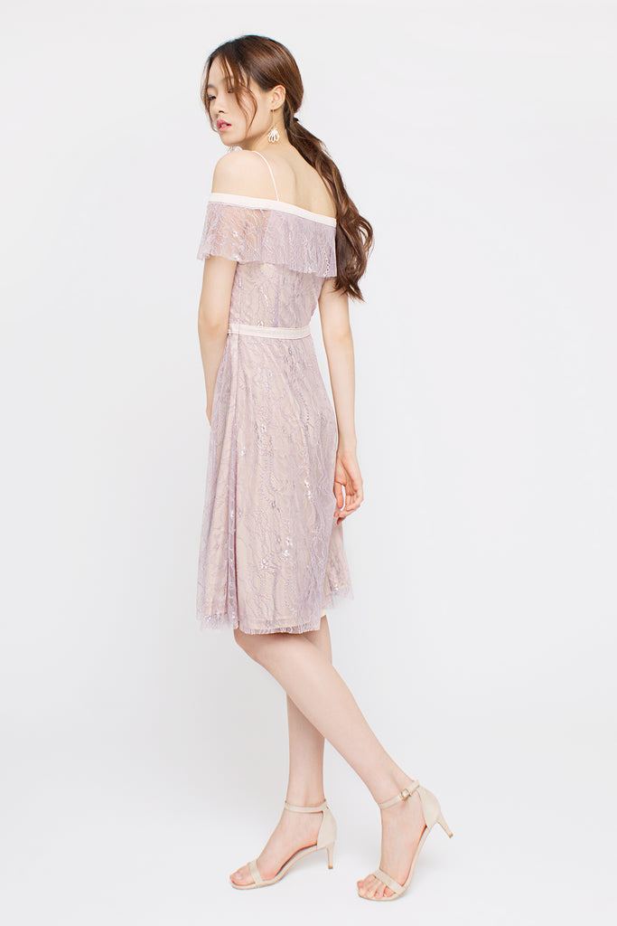 Lace Drop-shoulder Dress