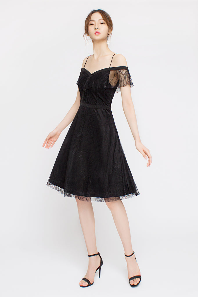 Lace Drop-shoulder Dress