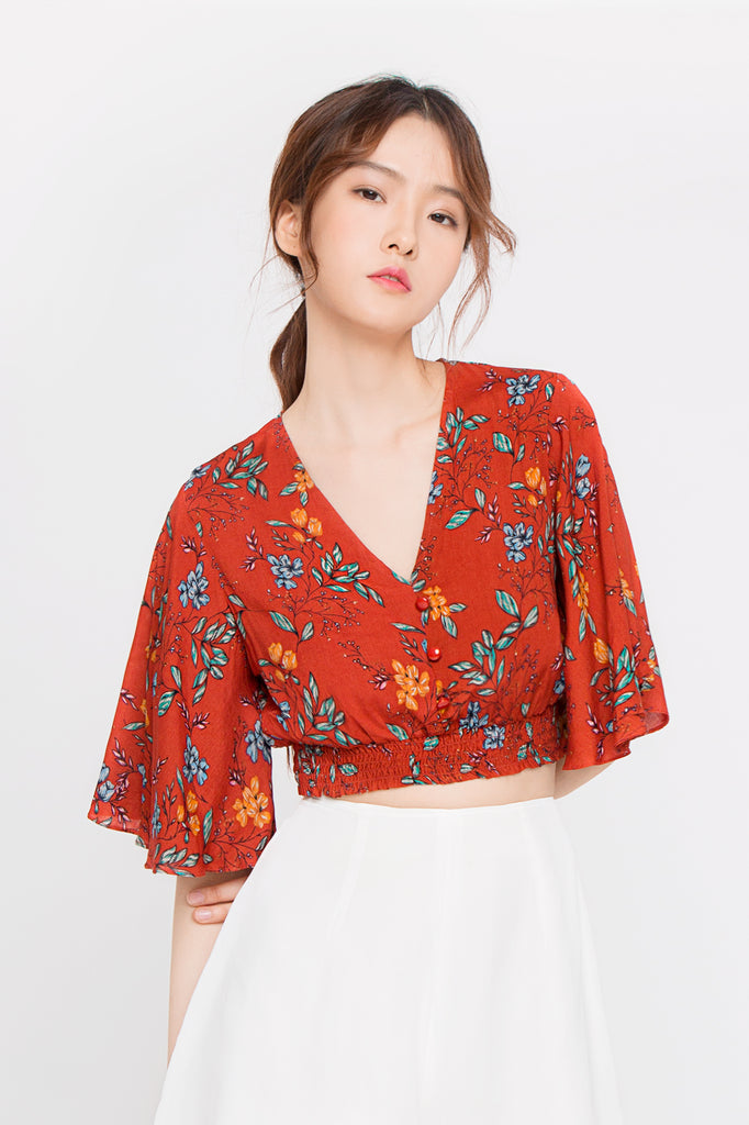 Floral Kimono Crop Top